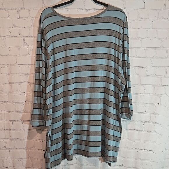 CJ Banks Striped Plus Size 3X Top - Picture 7 of 11